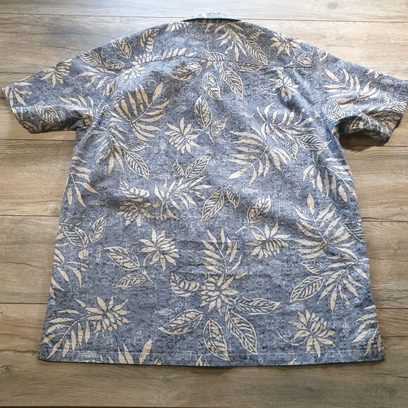 Columbia Men XL Short Sleeve Blue Hawaiian Print Button Shirt Vacation Casual - Picture 6 of 7